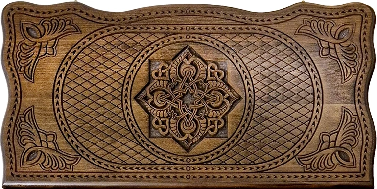 Нарды резные "Тёмный Узор 1" 60, Mirzoyan 