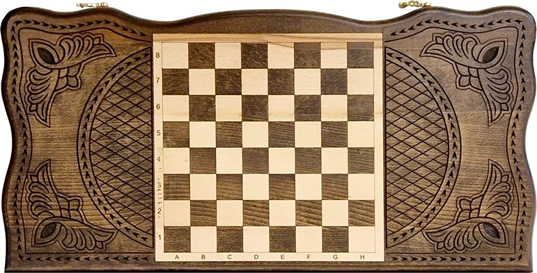 Нарды резные "Тёмный Узор 1" 60, Mirzoyan 