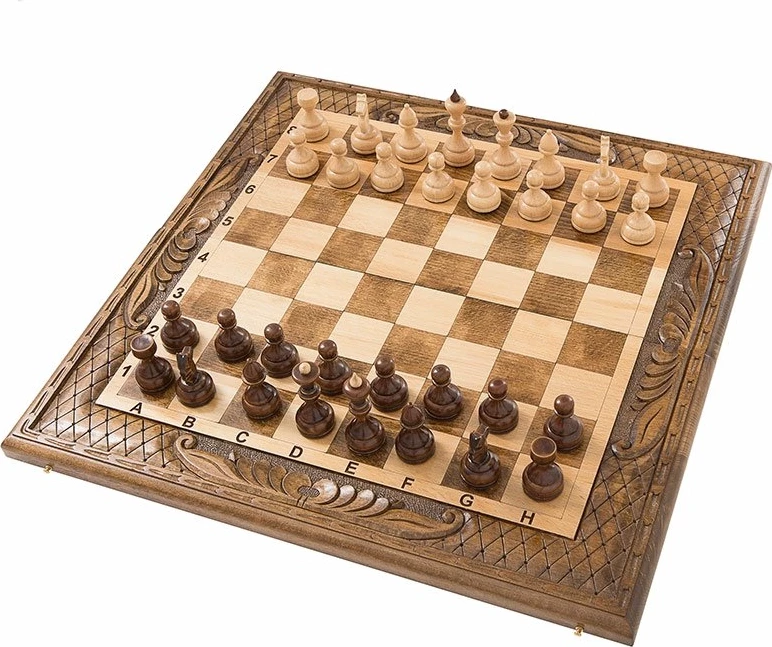 Шахматы + нарды резные 50, am453, Mirzoyan 