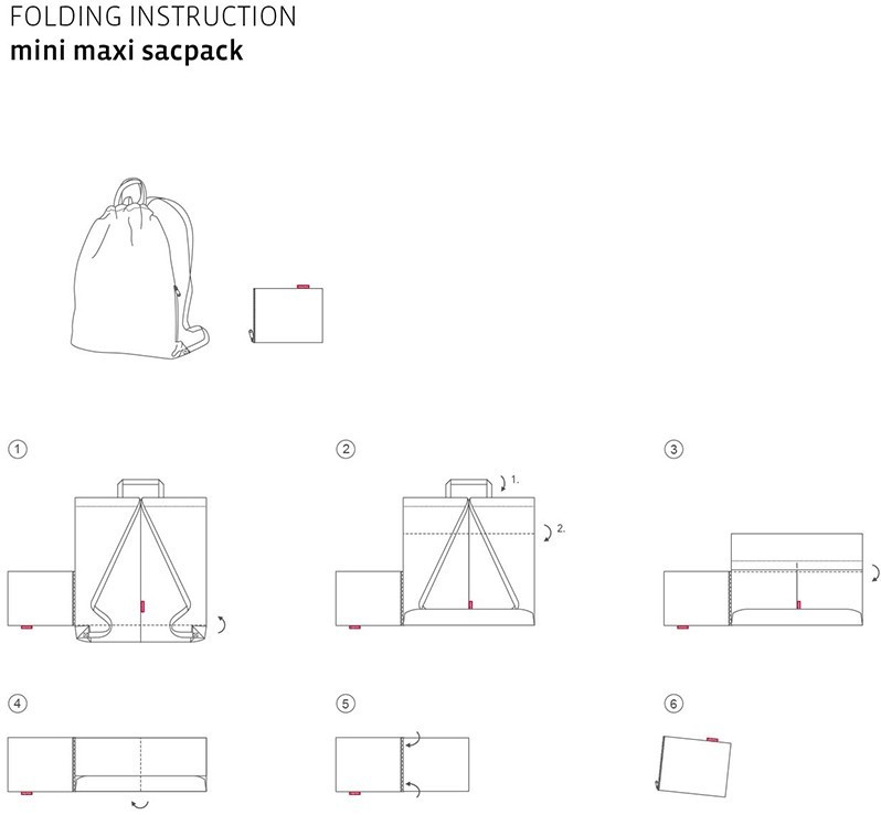 Рюкзак складной mini maxi sacpack glencheck red 