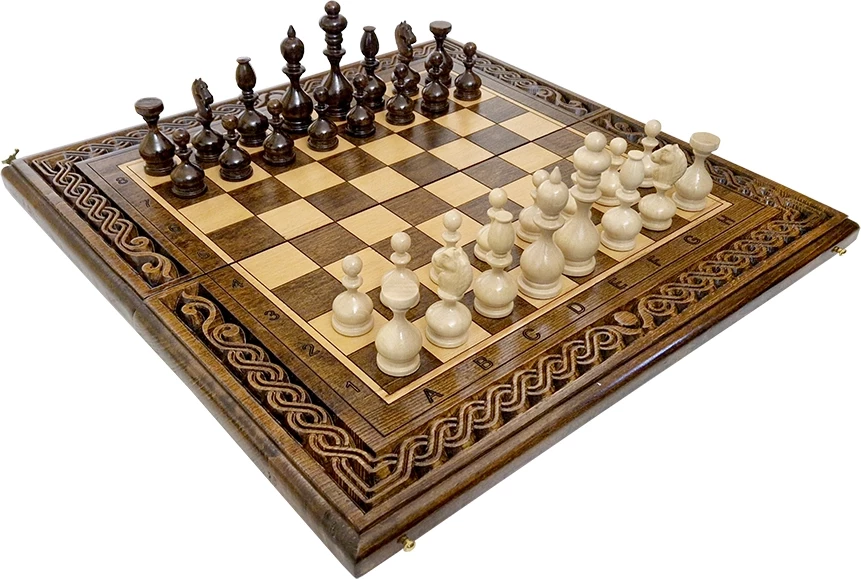 Шахматы + нарды резные "Лоза" 50, Ustyan 