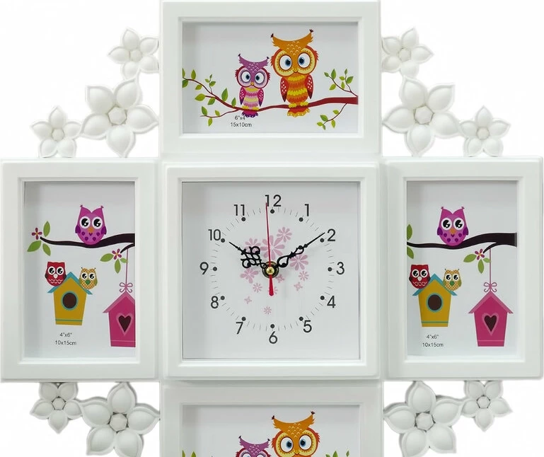 Настенные часы la minor h-168-1 бел мультирамка 