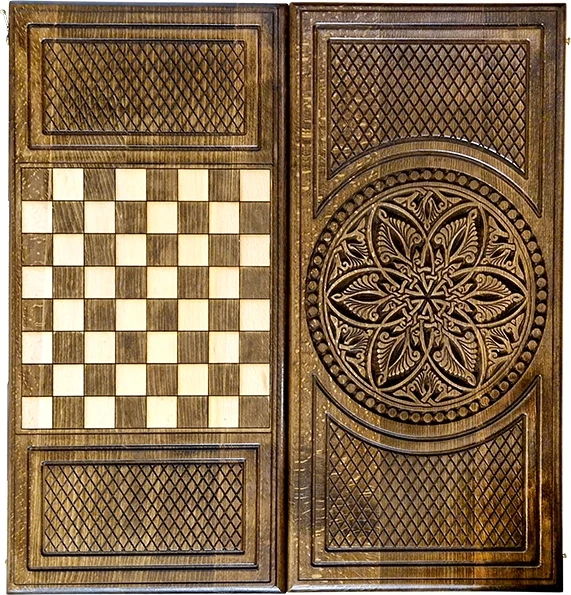 Нарды резные "Армянский узор" 60, Ustyan 