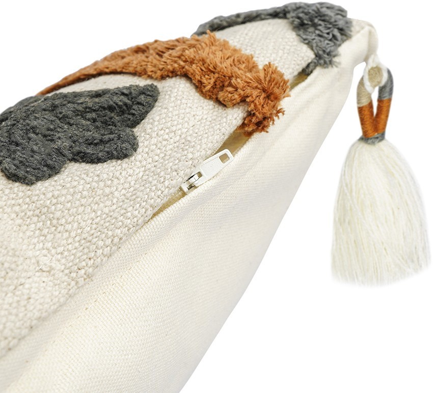 Подушка декоративная с бахромой и вышивкой abstract play из коллекции ethnic, 30х45 см 