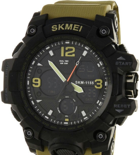 Наручные часы skmei 1155bkh khaki 