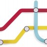Вешалка subway, 57,8 см, разноцветная 