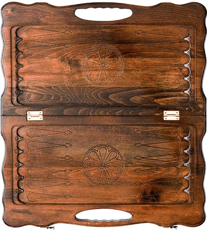 Нарды резные "Тигр" с ручкой 50, Haleyan 