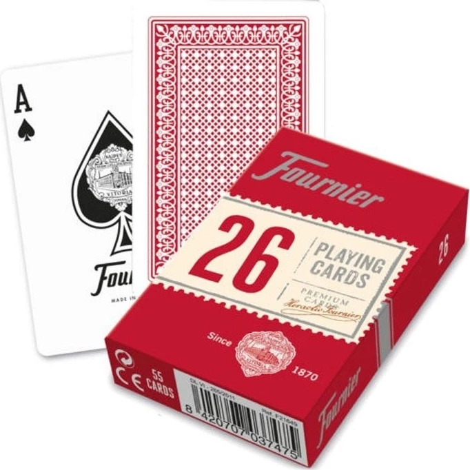 Карты "Fournier no 26 (bridge size) red" 