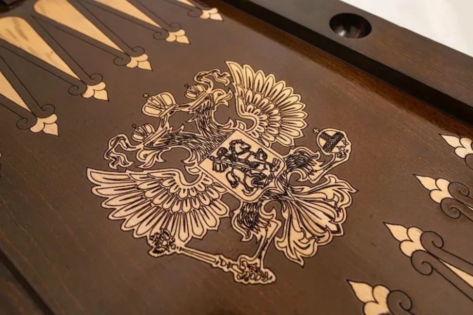 Нарды резные "Герб РФ 1", Simonyan 