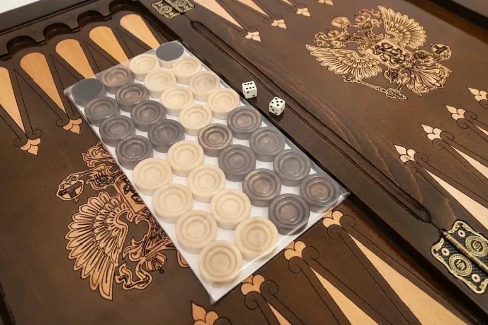 Нарды резные "Герб РФ 1", Simonyan 