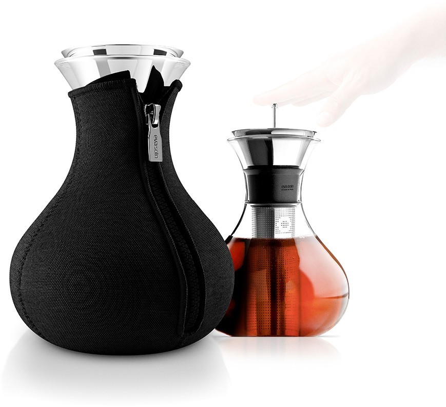 Чайник заварочный tea maker в неопреновом текстурном чехле, 1 л, черный 
