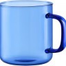 Чашка стеклянная, 350 мл, синяя 