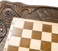 Шахматы + нарды резные &quot;Корона&quot; 60, Haleyan