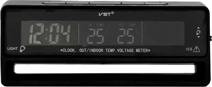  vst7010v (темп буд вольтметр) часы авто 