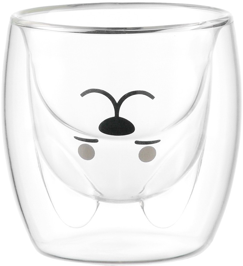 Чашка стеклянная с рисунком dog, 250 мл 