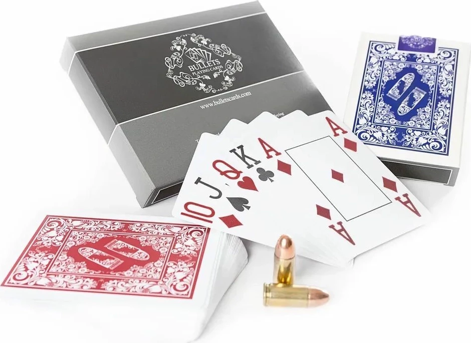 Комплект из двух колод карт "Bullets" 100% пластик 