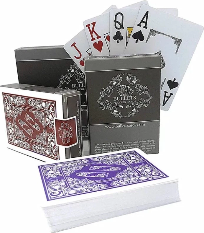 Комплект из двух колод карт "Bullets" 100% пластик 