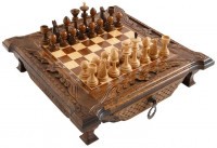 Шахматы резные в ларце с ящиками 50, Haleyan