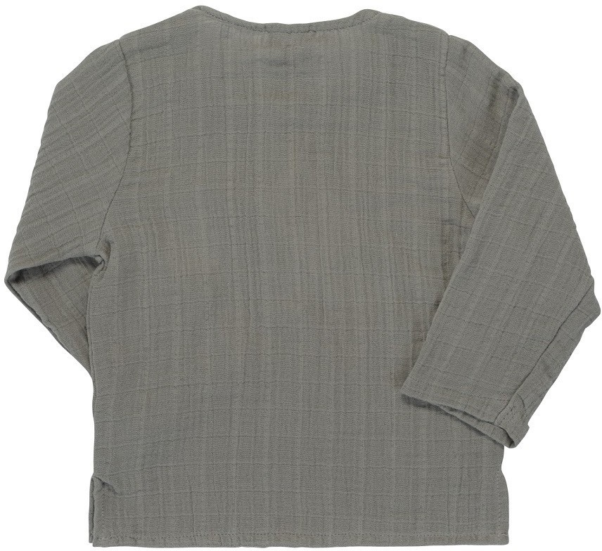 Рубашка из хлопкового муслина серого цвета из коллекции essential 24-36m 
