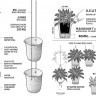 Горшок для полива растений oasis round pot s 