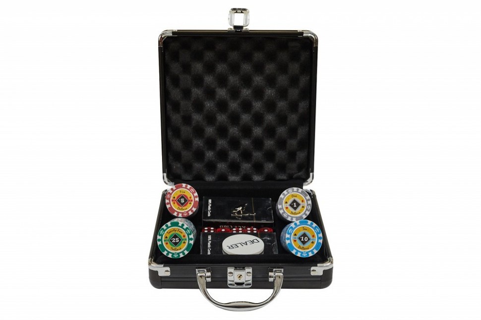 Набор для покера Crown на 100 фишек 