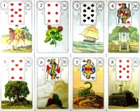 Карты Таро &quot;Mille Lenormand Blue Owl Premium Edition&quot; / Колода Ленорман Синяя Сова Премиум Издание