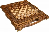 Шахматы + нарды резные Бриз-2 40, Haleyan