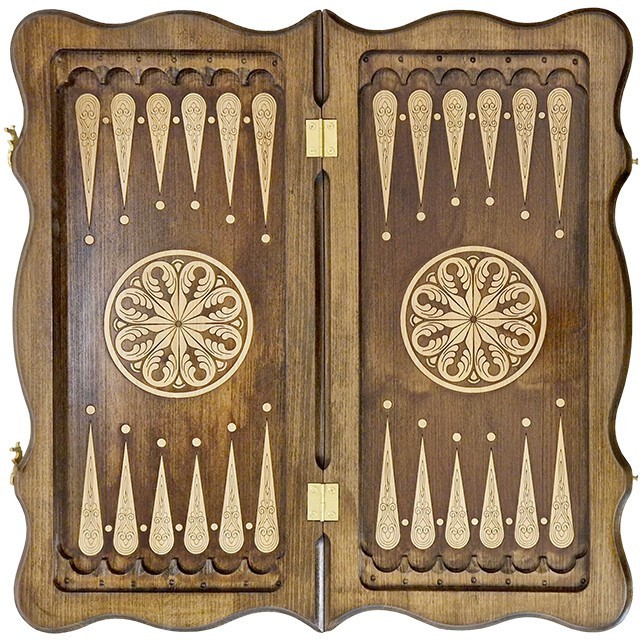 Нарды резные "Тёмный Узор 2" 50, Mirzoyan 