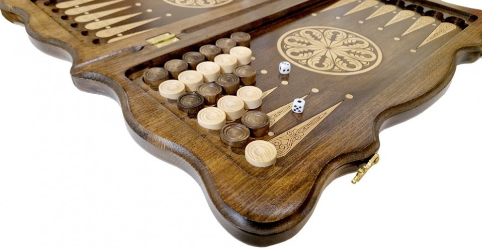 Нарды резные "Тёмный Узор 2" 50, Mirzoyan 