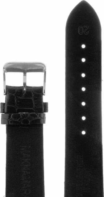 Ремешки maknamara 20 мм змея чер. Подложка сер заст МР-20014 