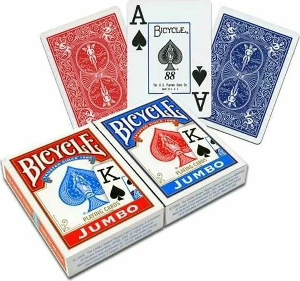 Карты "Bicycle Rider Back Jumbo Index 2-pack red/blue" 