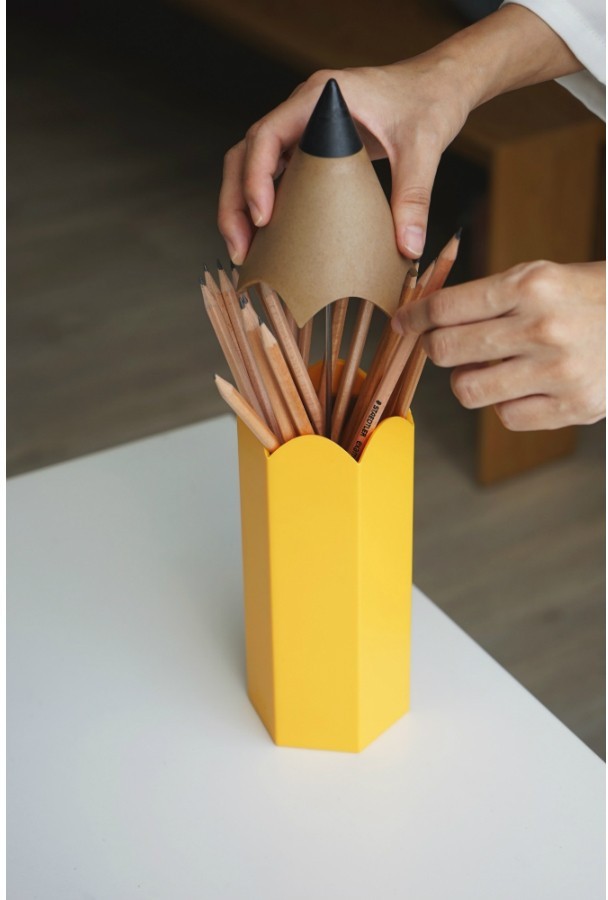Подставка для карандашей dinsor, желтая 