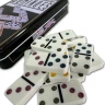 Домино в железном боксе, 6 цветных точек, Partida 19х12 см, костяшка 5х2,5 см 