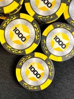 Фишки для игры в покер Black Stars номиналом 1000 (25шт)