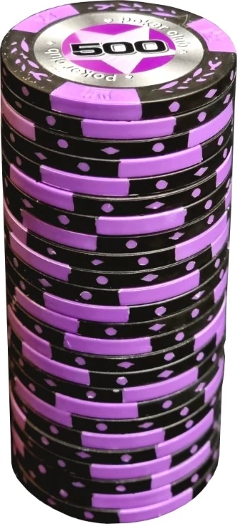 Фишки для игры в покер Black Stars номиналом 500 (25шт) 