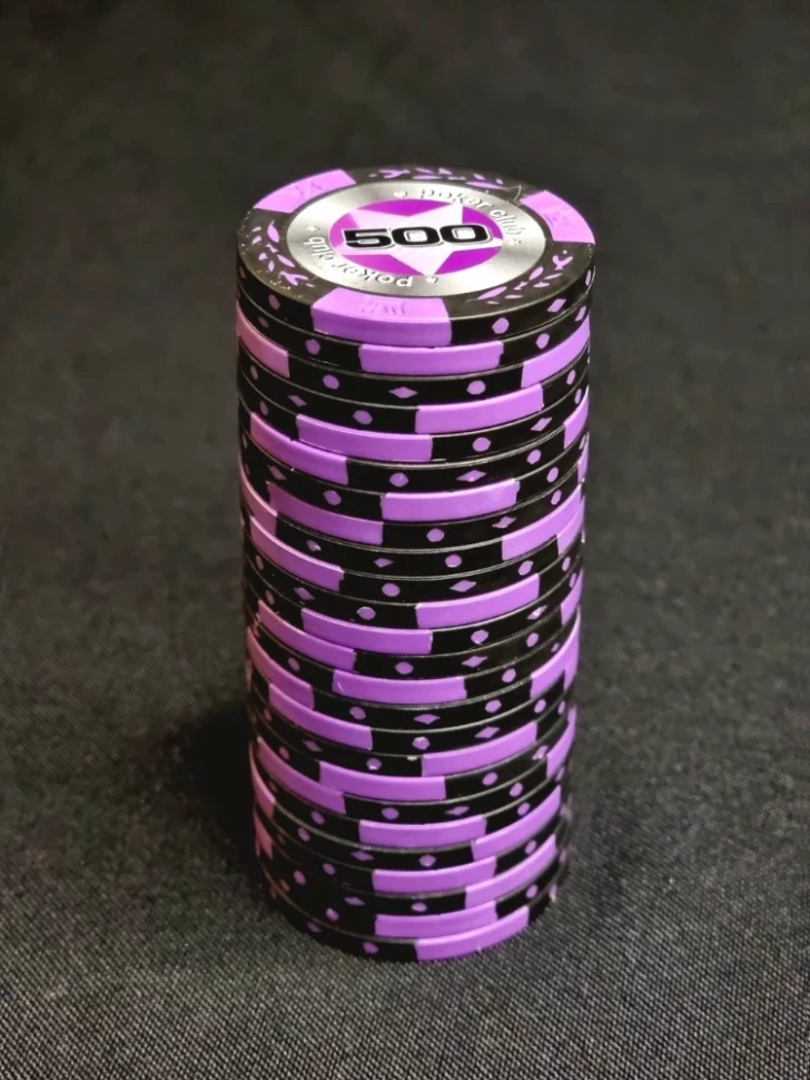 Фишки для игры в покер Black Stars номиналом 500 (25шт) 