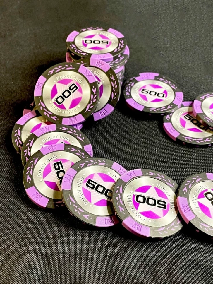 Фишки для игры в покер Black Stars номиналом 500 (25шт) 