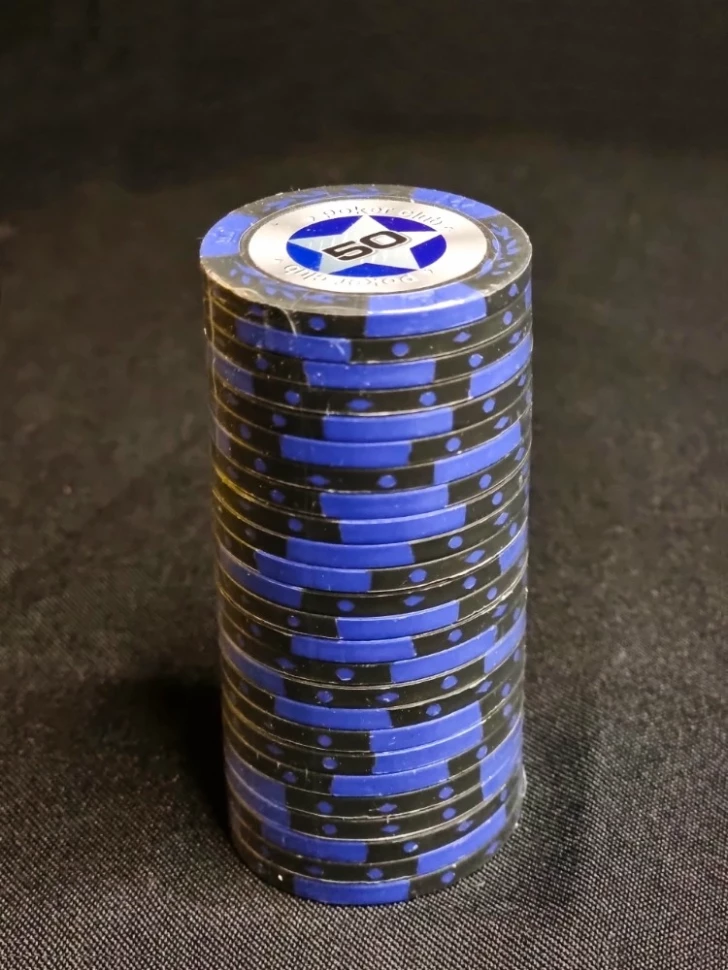 Фишки для игры в покер Black Stars номиналом 50 (25шт) 