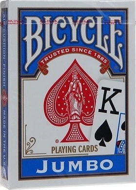 Карты "Bicycle Rider Back International Jumbo Index Blue" 