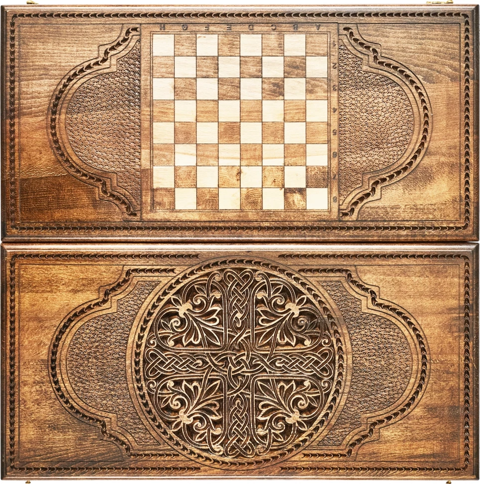 Нарды резные "Армянский узор 2", Mkhitaryan 