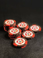 Фишки для игры в покер Black Stars номиналом 5 (25шт)