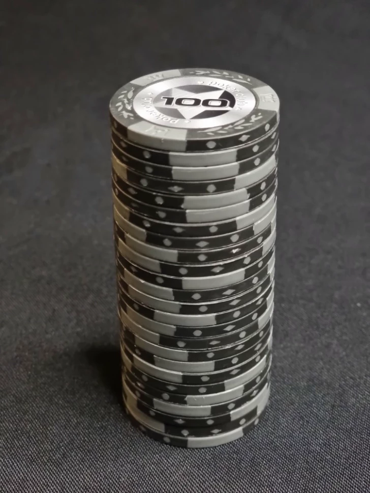 Фишки для игры в покер Black Stars номиналом 100 (25шт) 