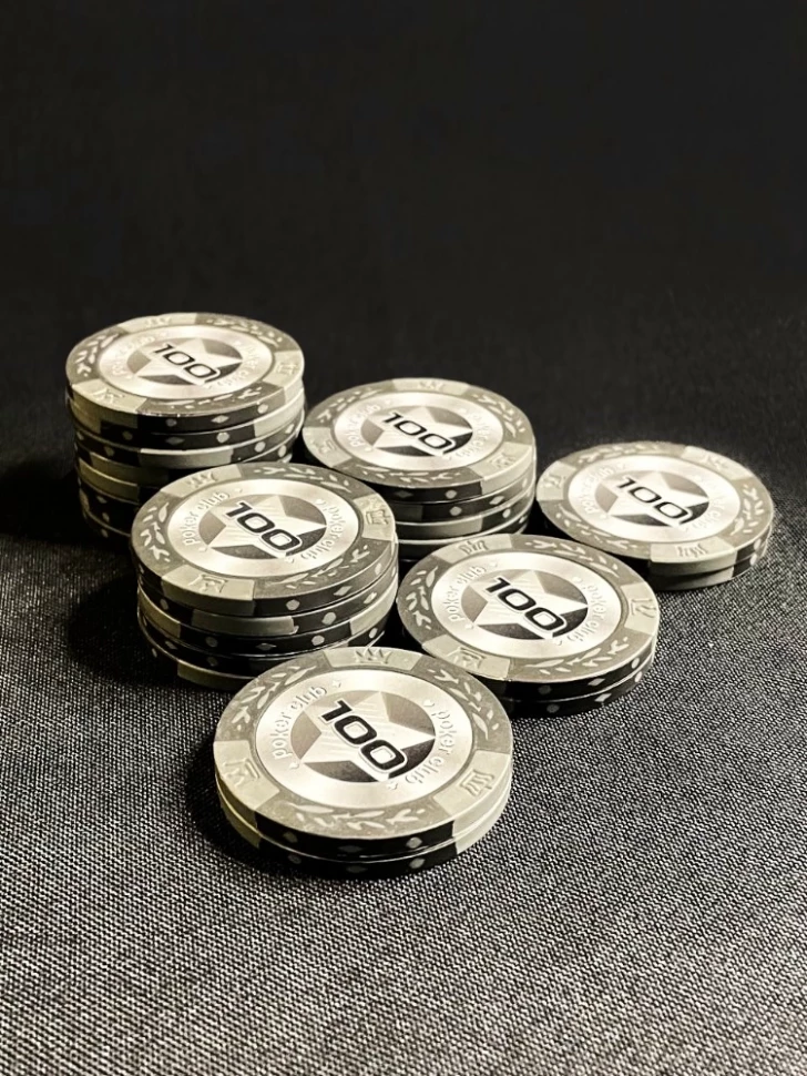 Фишки для игры в покер Black Stars номиналом 100 (25шт) 