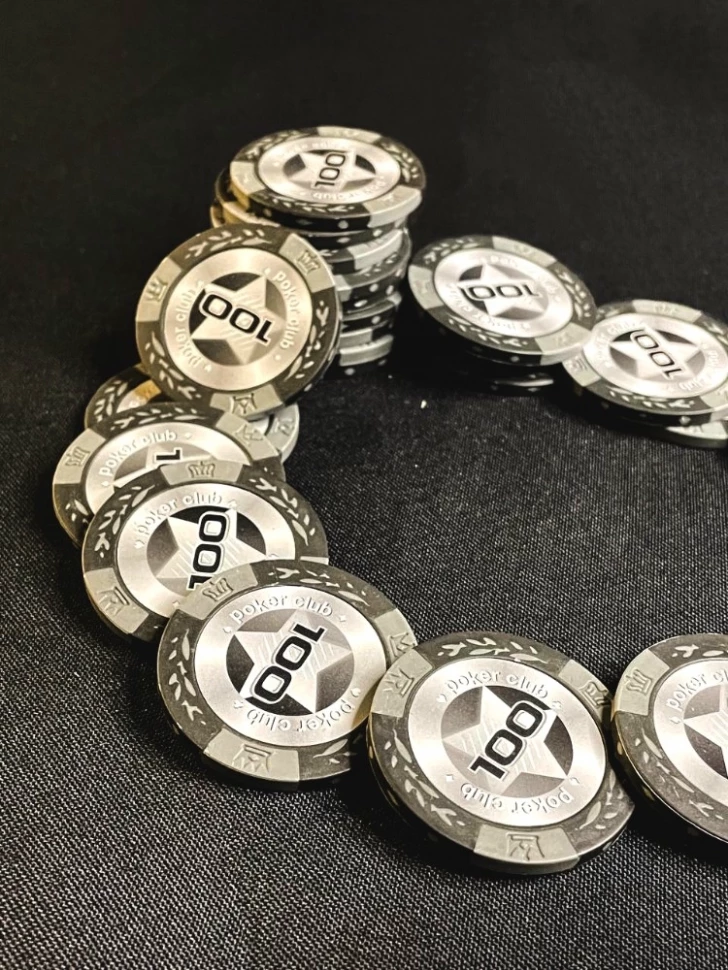 Фишки для игры в покер Black Stars номиналом 100 (25шт) 