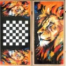 Нарды + Шашки Сирия Лев Король большие (Россия, дерево, 60 см), Partida 