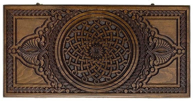 Нарды резные "Армянский узор-3" 60, Haleyan 