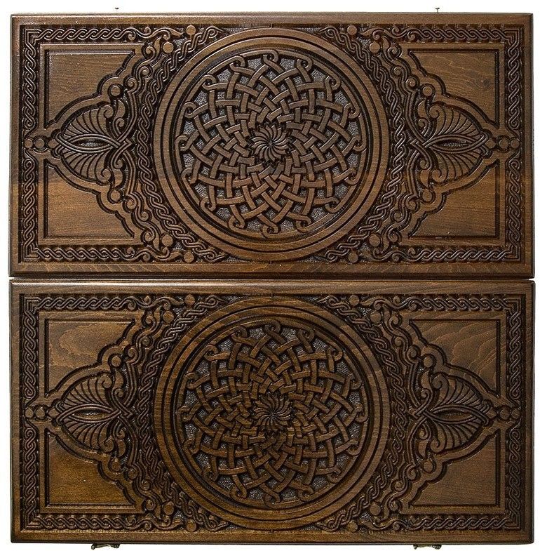 Нарды резные "Армянский узор-3" 60, Haleyan 