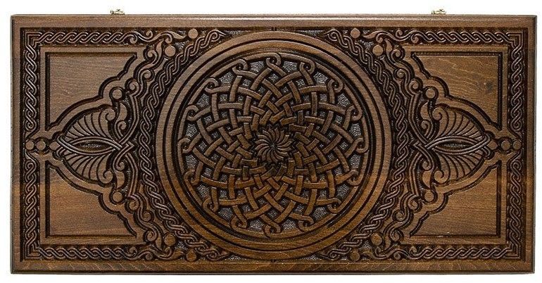 Нарды резные "Армянский узор-3" 60, Haleyan 